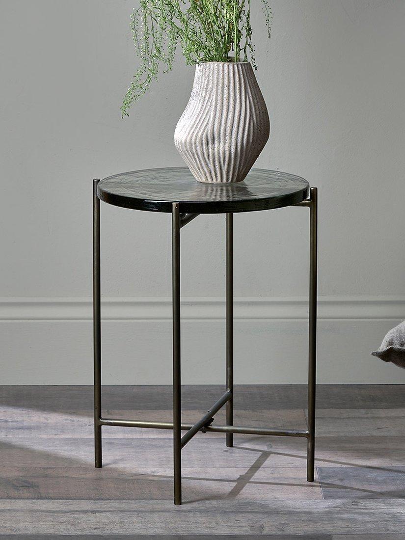 nkuku Aluva glass side table - British product