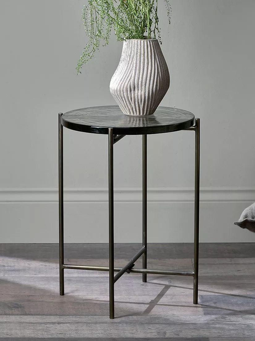 nkuku Aluva glass side table - British product