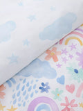 John Lewis kids rainbow star duvet set single (British brand)