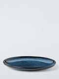John Lewis reactive glaze blue stoneware dinner plate 27.4cm (British brand)