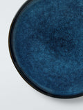 John Lewis reactive glaze blue stoneware dinner plate 27.4cm (British brand)