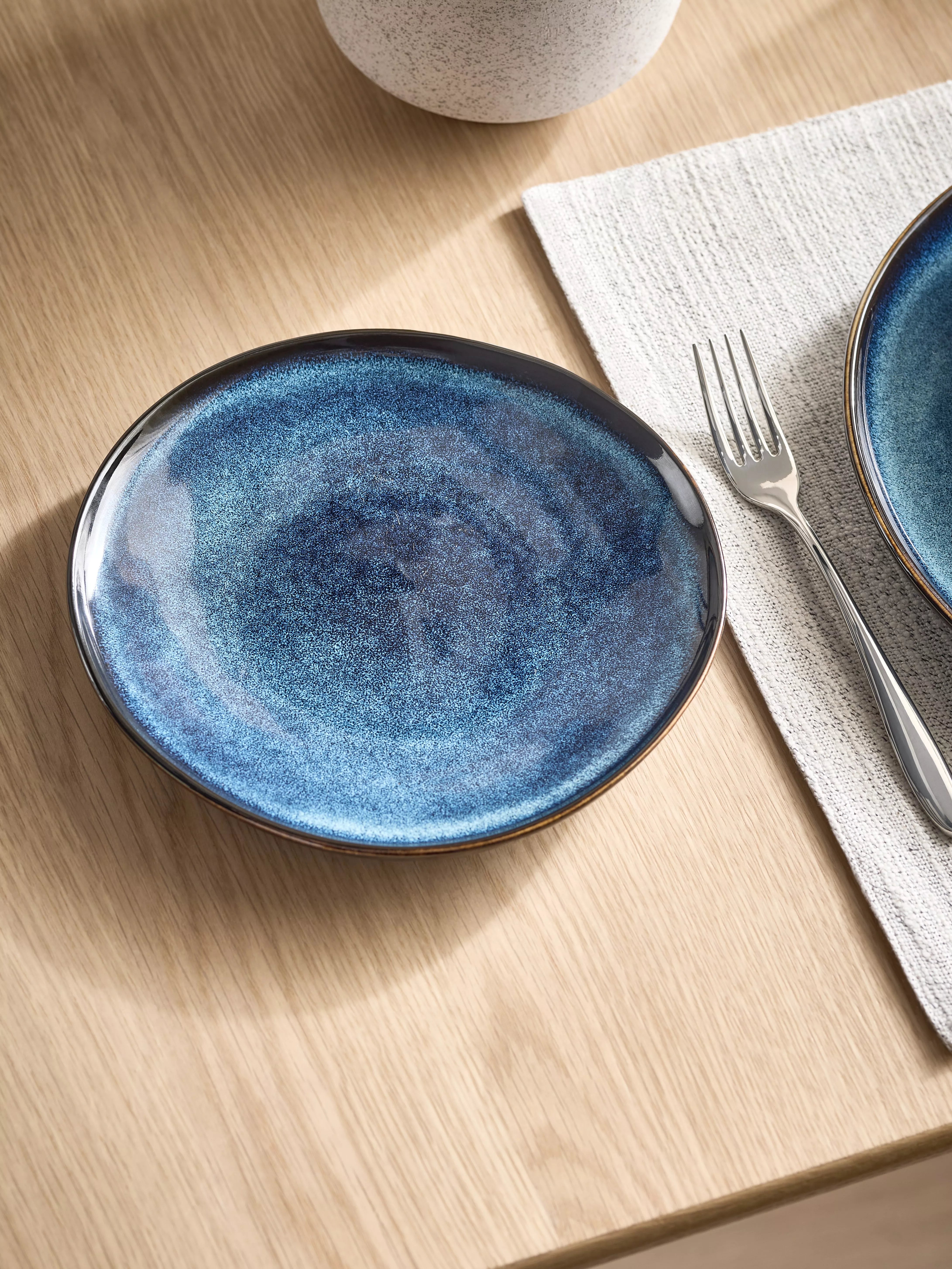 John Lewis Iver reactive glaze stoneware side plate 21cm, UK version