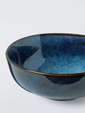 John Lewis stoneware cereal bowl blue reactive glaze 16cm, imported from the UK