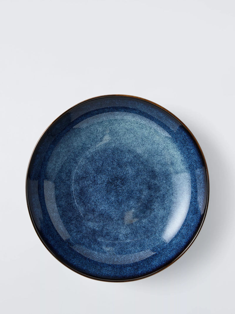 John Lewis reactive glaze pasta bowl 22cm blue, imported from the UK