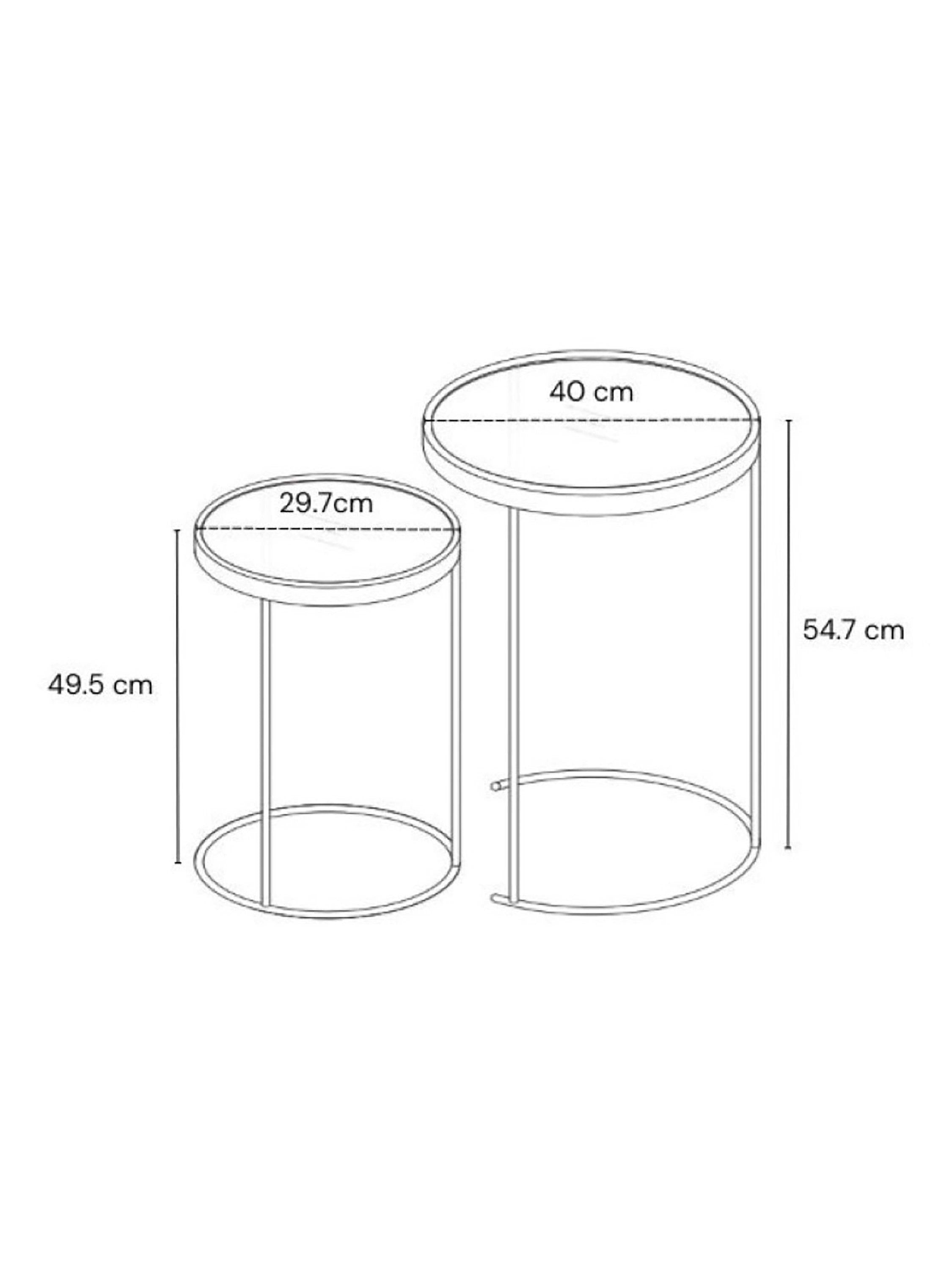 John Lewis Savoy nest of 2 glass tables (British brand)
