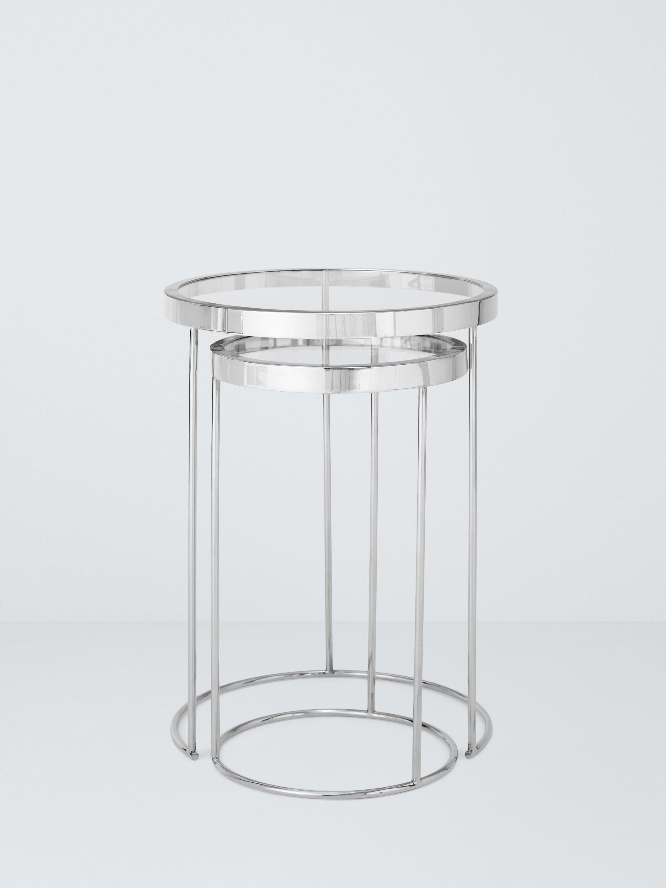 John Lewis Savoy nest of 2 glass tables (British brand)