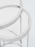 John Lewis Savoy nest of 2 glass tables (British brand)