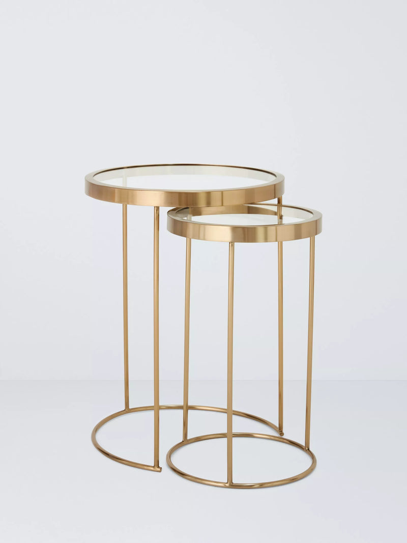 John Lewis Savoy Nest of 2 Glass Tables