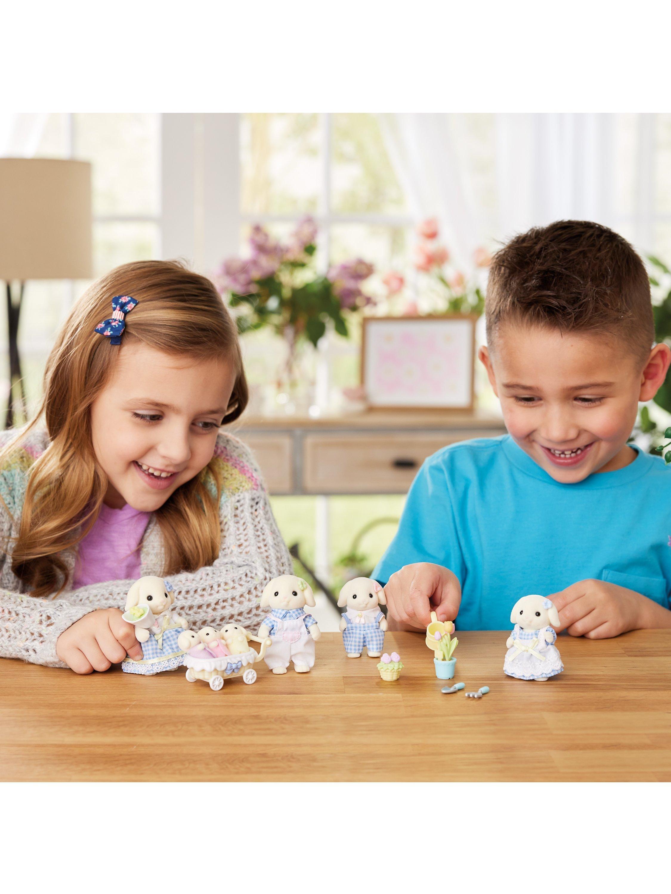 Sylvanian Families Flora Rabbit Family doll set - British product