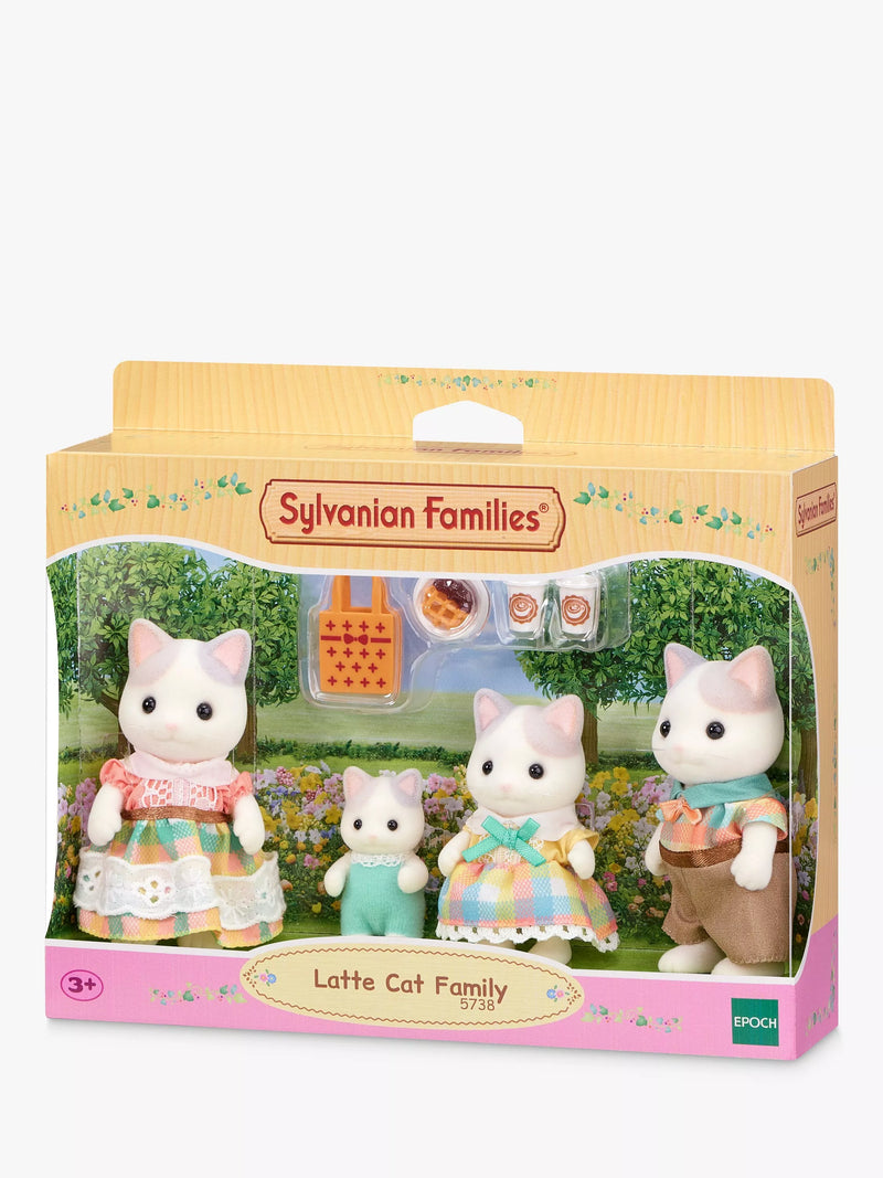 Sylvanian Families Latte Cat Family doll set, UK version