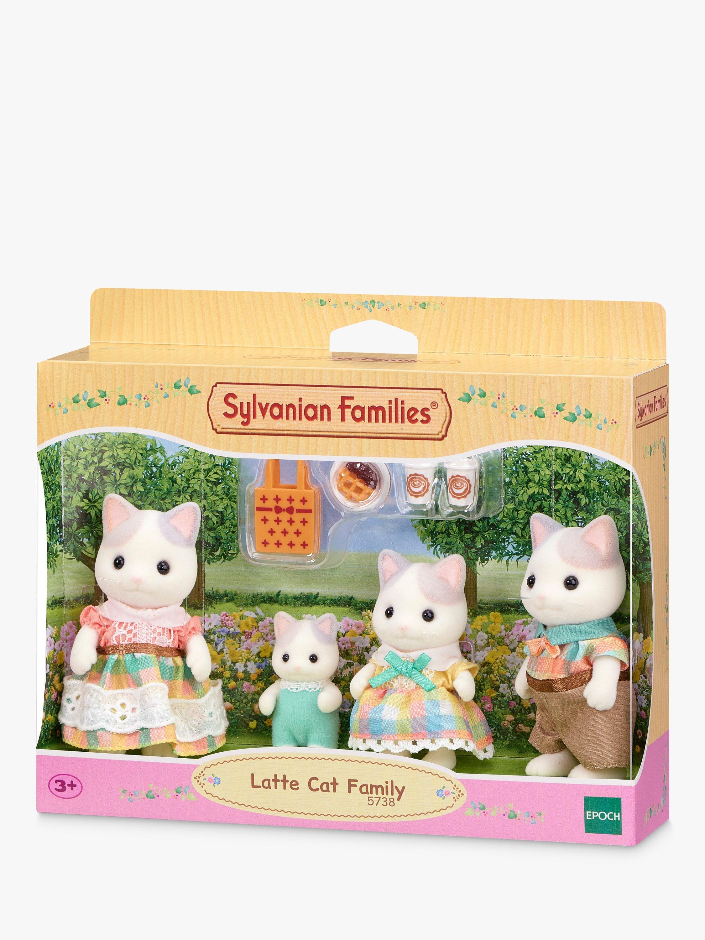 Sylvanian Families Latte Cat Family doll set, UK version