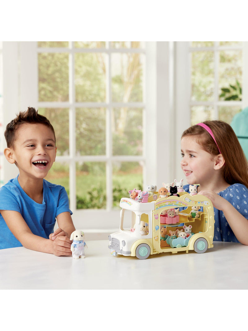 Sylvanian Families Rainbow Fun Nursery Bus - British product