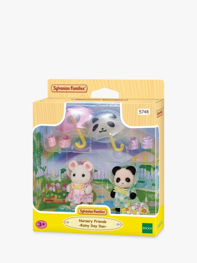 Sylvanian Families Rainy Day Duo baby figures imported from the UK