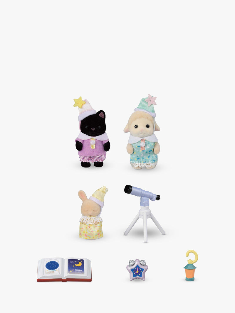 Sylvanian Families Sleepover Party Trio baby animal dolls, imported from the UK