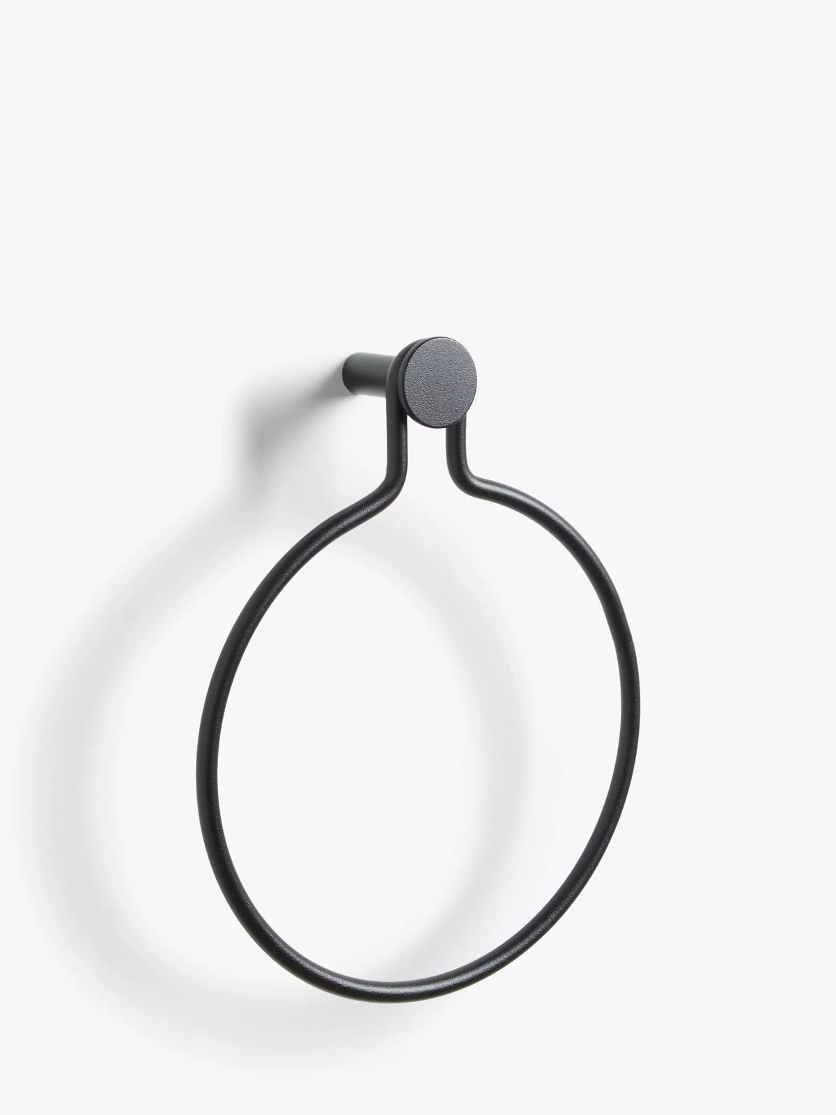 John Lewis Matt Black fixed towel ring, UK version