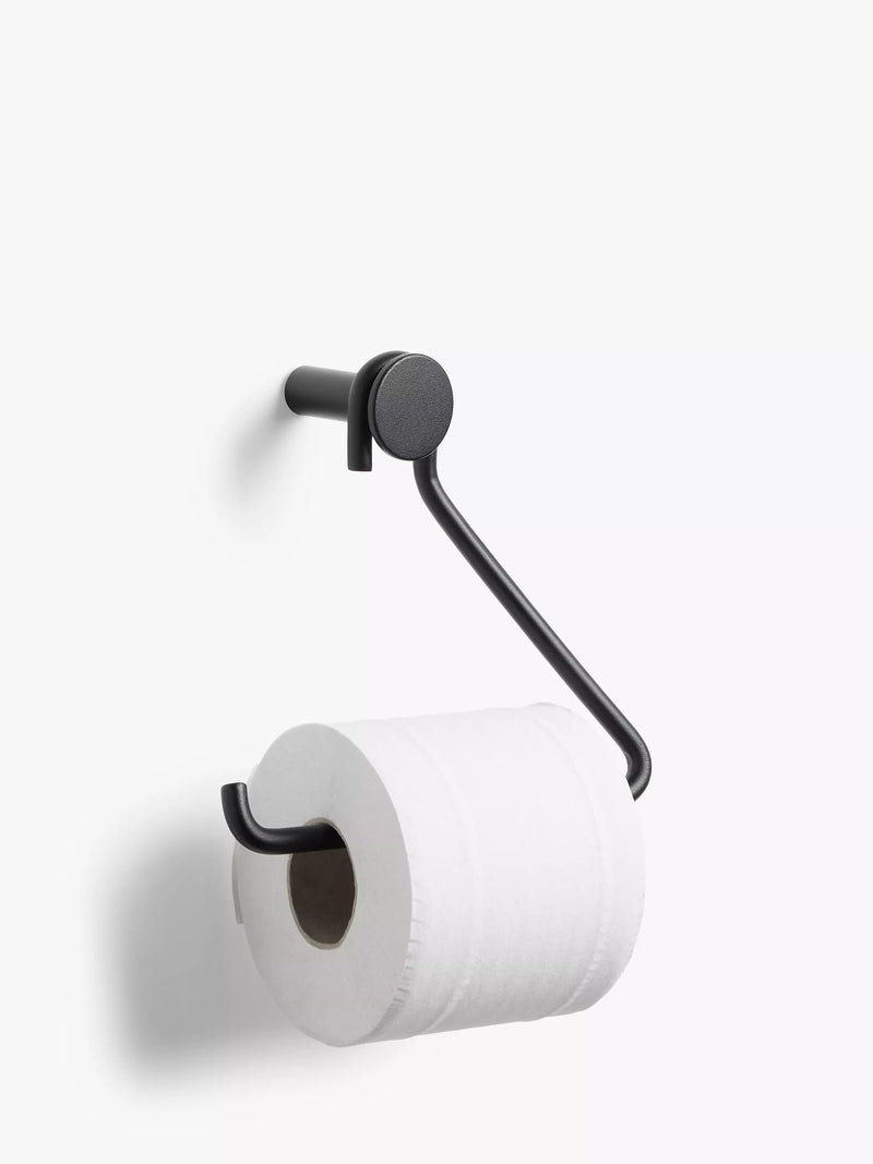 John Lewis matt black toilet roll holder, UK version