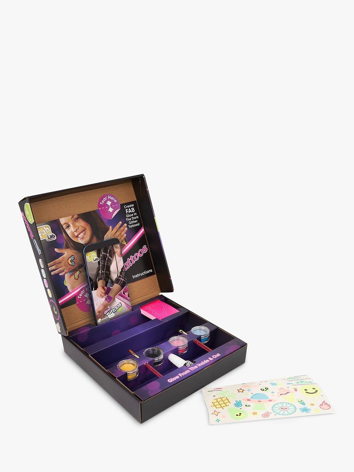 Fablab glow in the dark glitter tattoo kit - British product