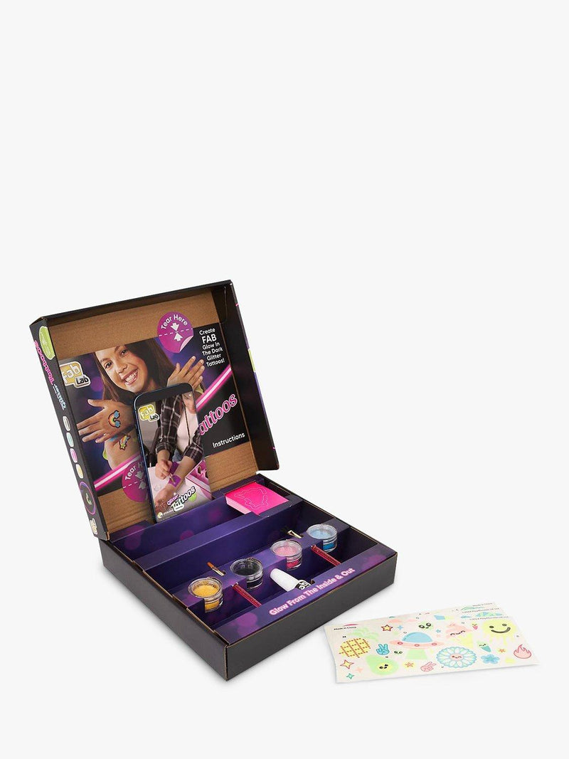 Fablab glow in the dark glitter tattoo kit - British product