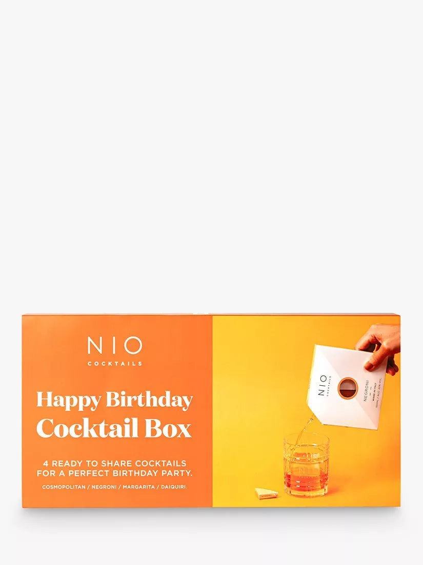 NIO Cocktails Happy Birthday cocktail box 4x 10cl, imported from the UK
