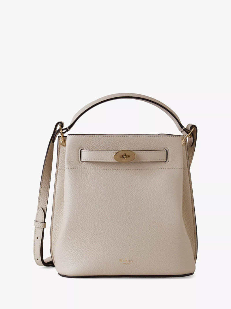 Mulberry Islington Small Classic Grain Leather Bucket Bag - Chalk