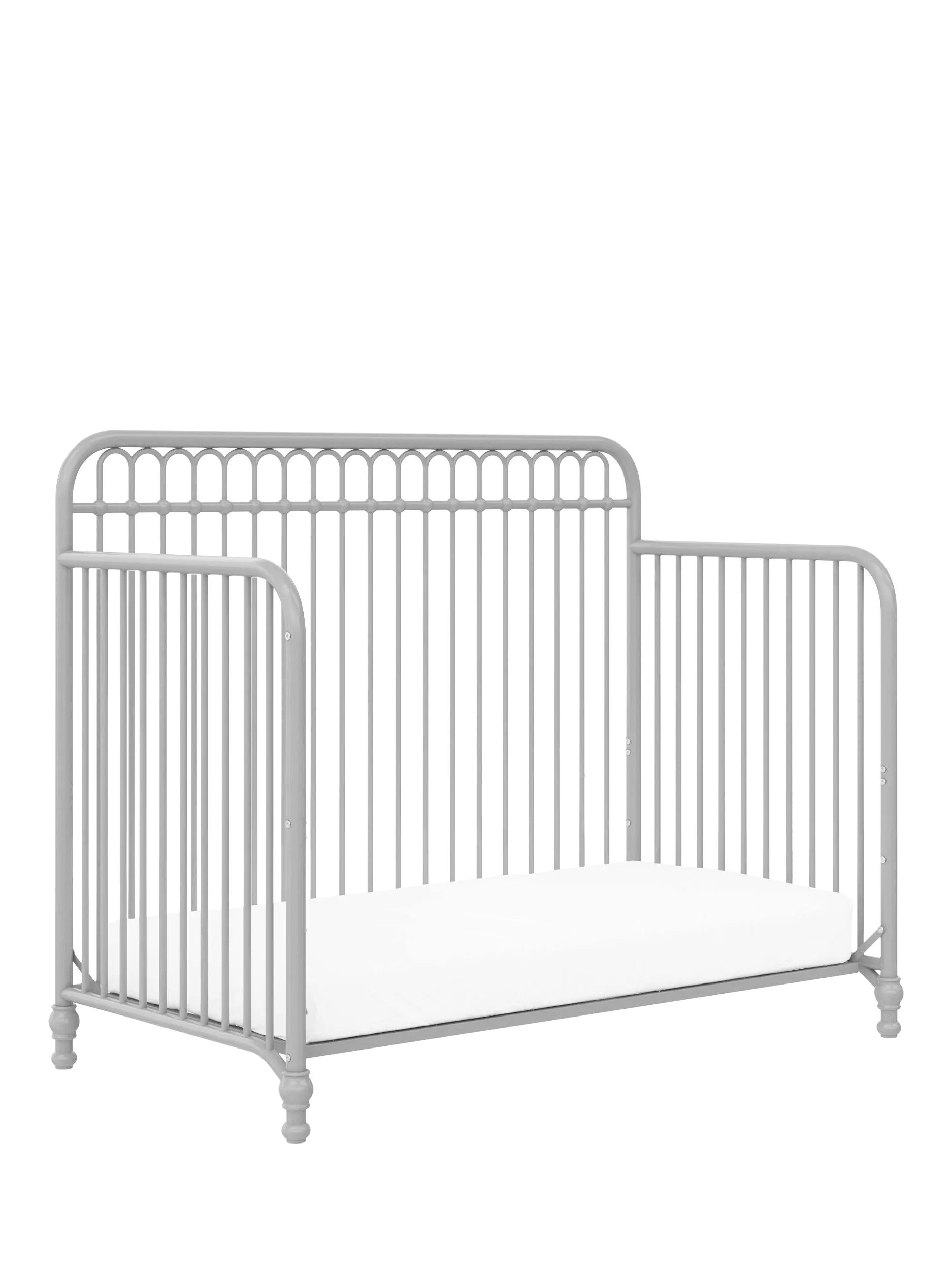 Little Seeds Monarch Hill Ivy 3-in-1 Metal Convertible Cotbed, Grey