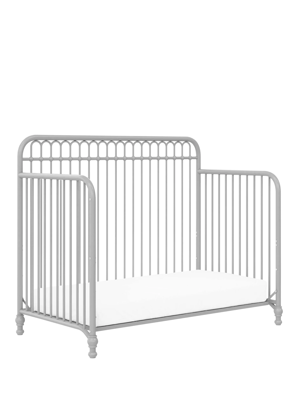 Little Seeds Monarch Hill Ivy 3-in-1 Metal Convertible Cotbed, Grey