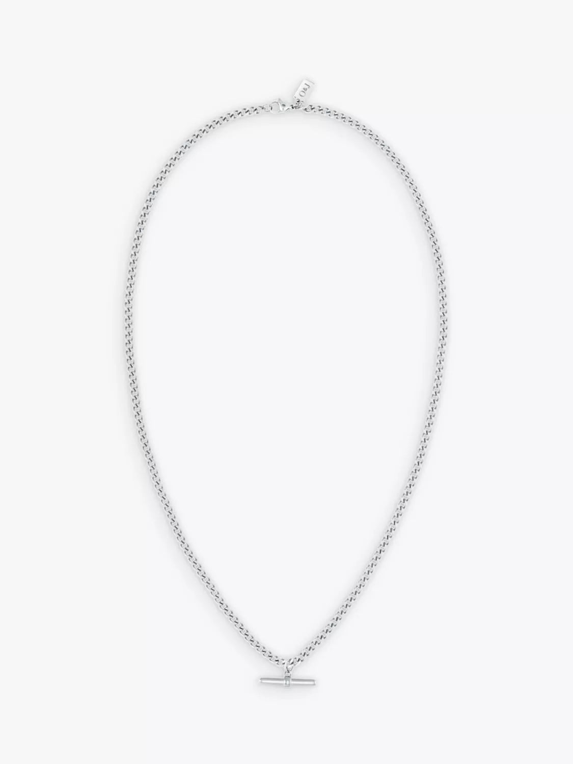 Orelia & Joe pendant necklace silver curb chain 61cm - British product