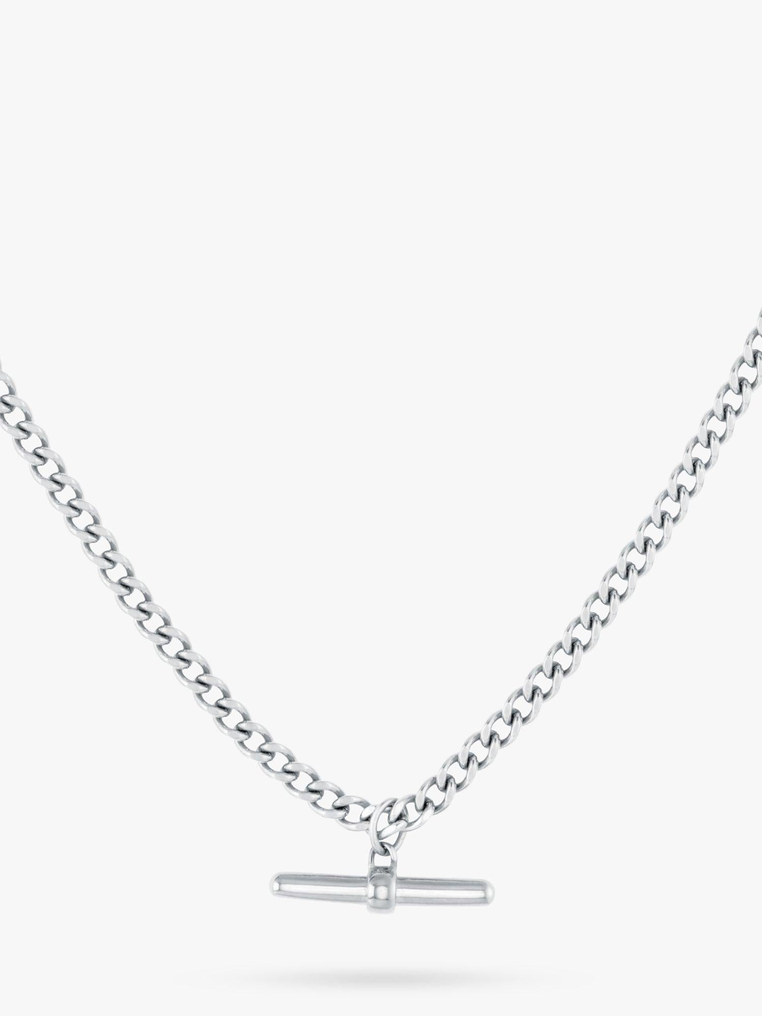 Orelia & Joe pendant necklace silver curb chain 61cm - British product