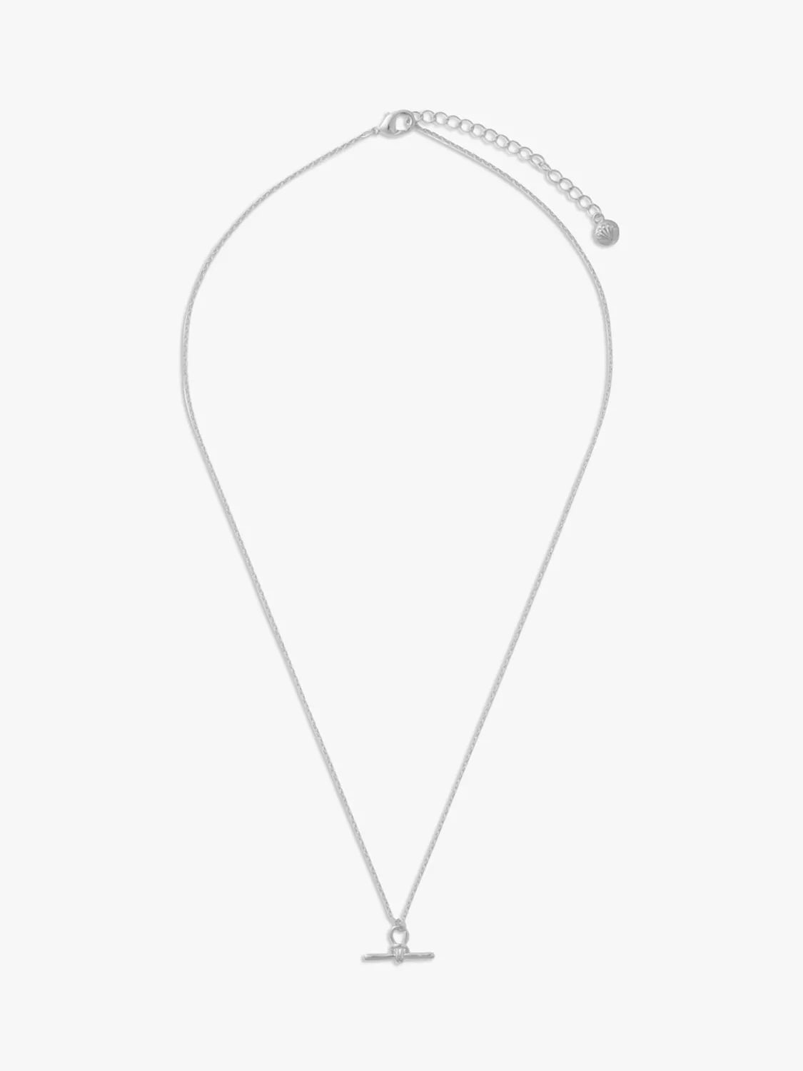 Orelia Sterling Silber T-Bar Knoten Anhänger Halskette 40cm, importiert aus dem Vereinigten Königreich