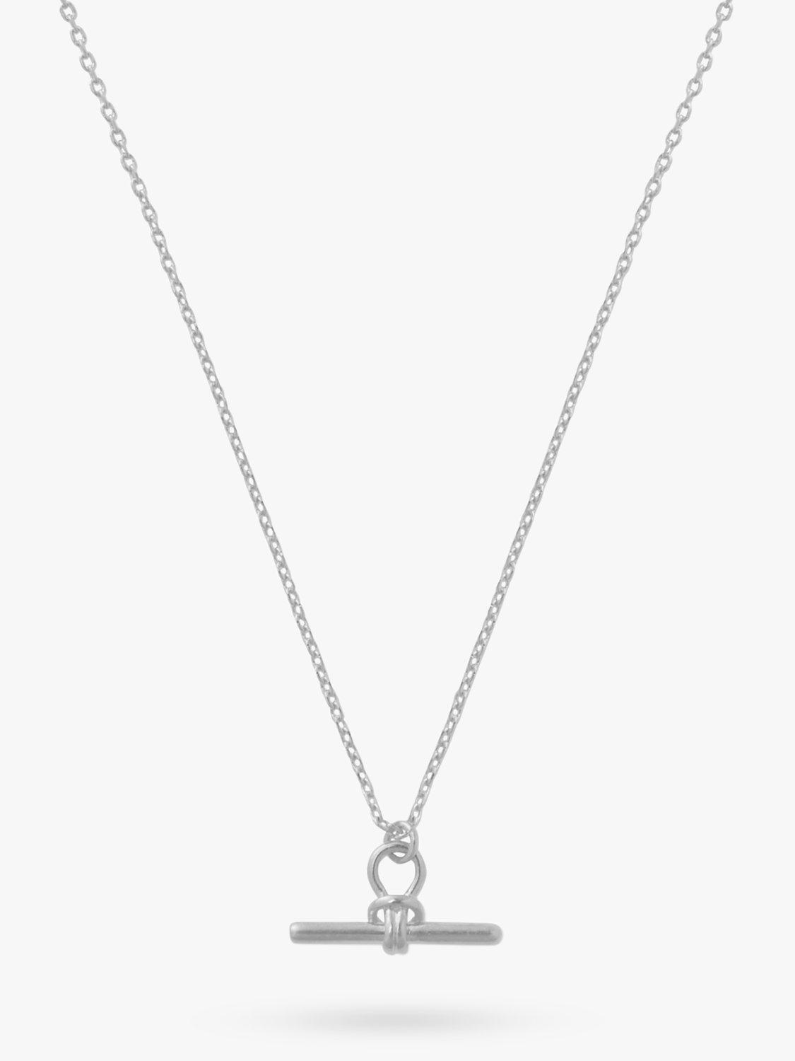 Orelia Sterling Silber T-Bar Knoten Anhänger Halskette 40cm, importiert aus dem Vereinigten Königreich
