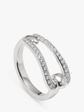UNOde50 topaz cocktail ring with silver plating, imported from the UK