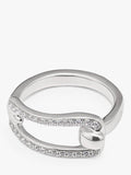 UNOde50 topaz cocktail ring with silver plating, imported from the UK