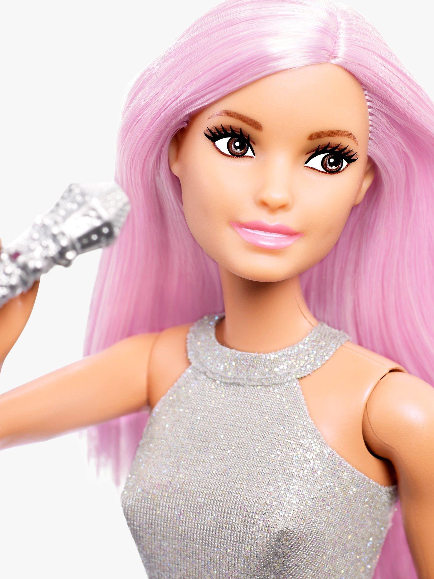 Barbie Pop Star career doll with microphone, UK version