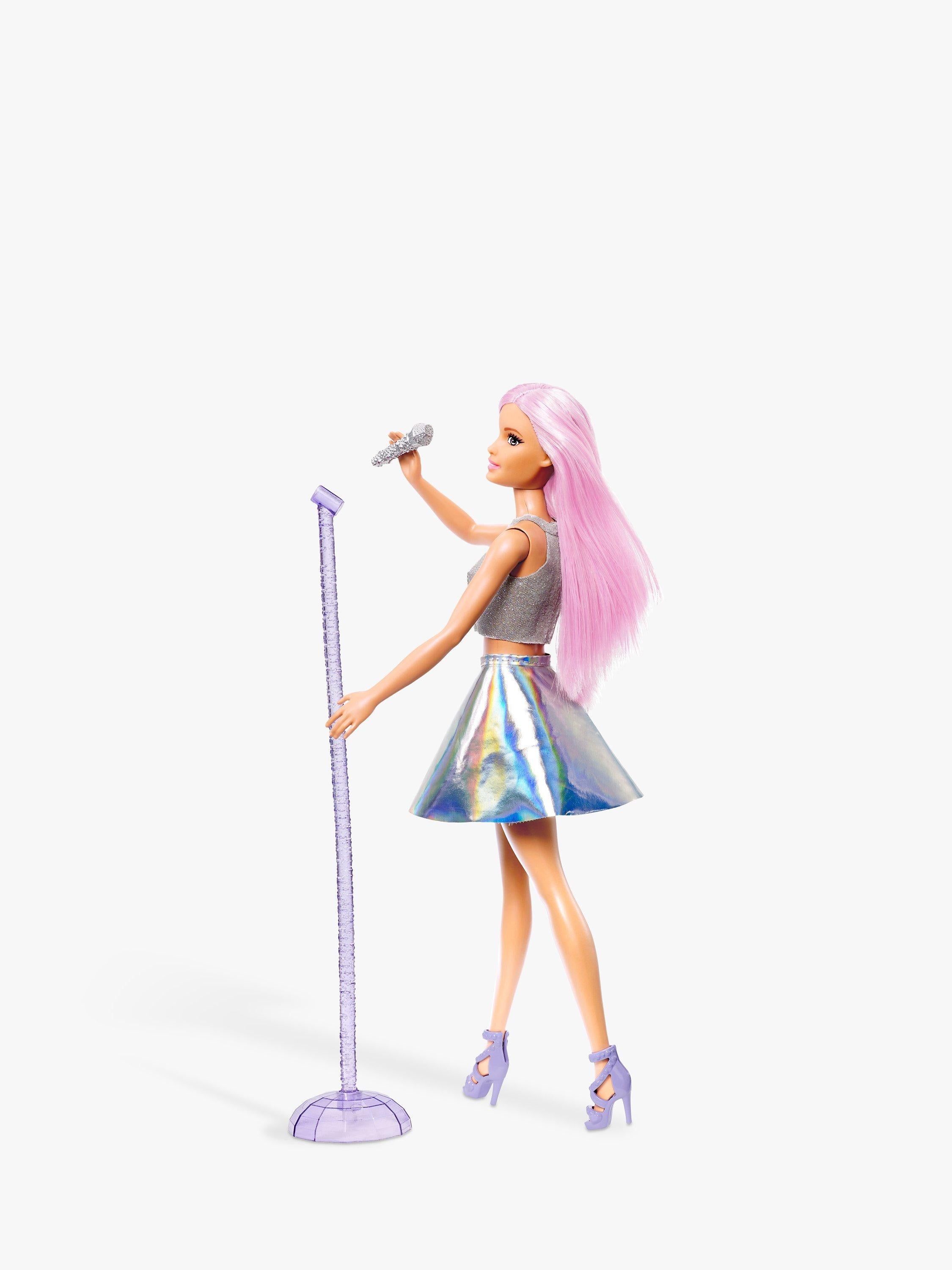 Barbie Pop Star career doll with microphone, UK version