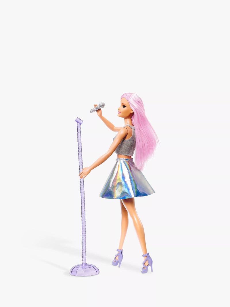 Barbie Pop Star career doll with microphone, UK version