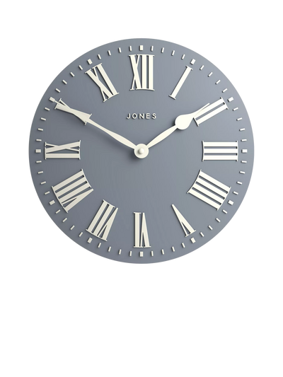 John Lewis Jones Clocks Strand Roman Numeral Analogue Wall Clock - French Navy, 30cm- Buy online at McGrocer