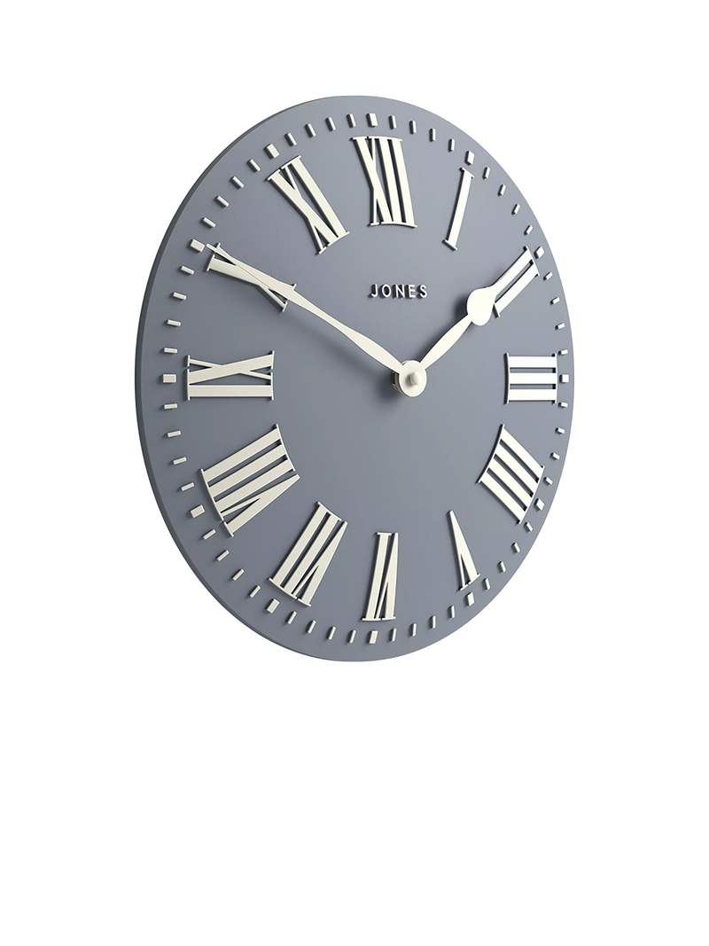 Jones Clocks Strand Roman numeral wall clock 30cm, imported from the UK
