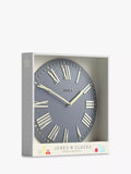 Jones Clocks Strand Roman numeral wall clock 30cm, imported from the UK
