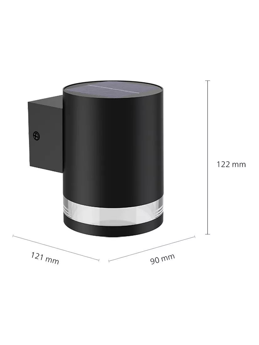 Philips Fyce black solar outdoor wall spotlight - British product