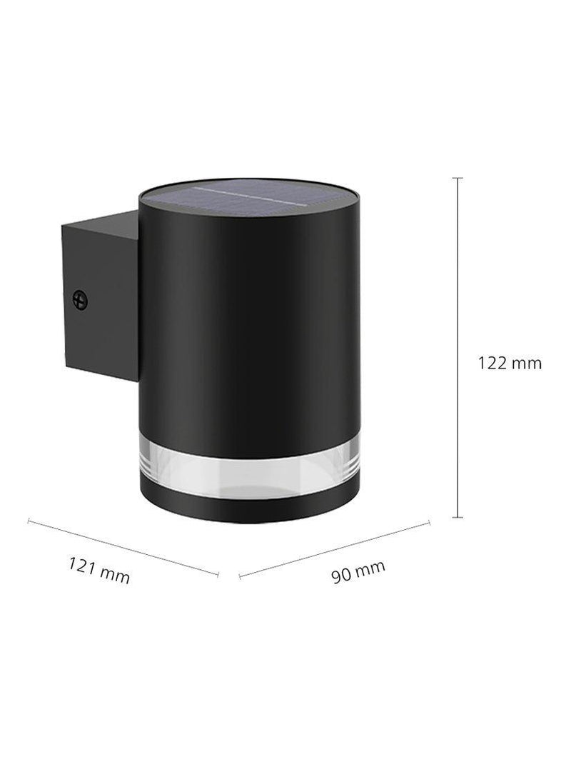 Philips Fyce black solar outdoor wall spotlight - British product