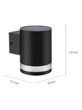 Philips Fyce black solar outdoor wall spotlight - British product