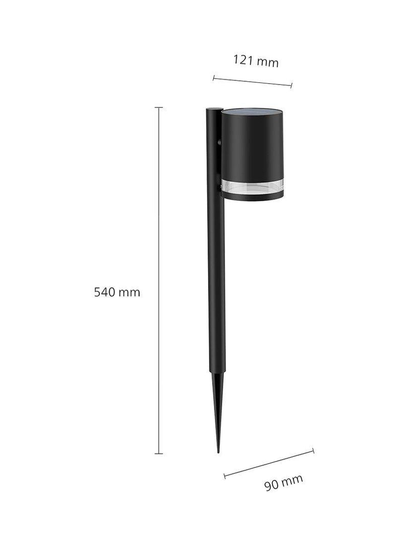Philips Fyce solar garden spot light black, imported from the UK