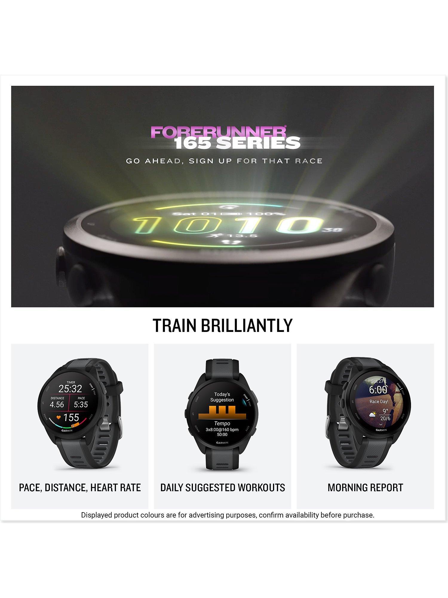 Garmin Forerunner 165 GPS Lauf-Smartwatch (britische Marke)