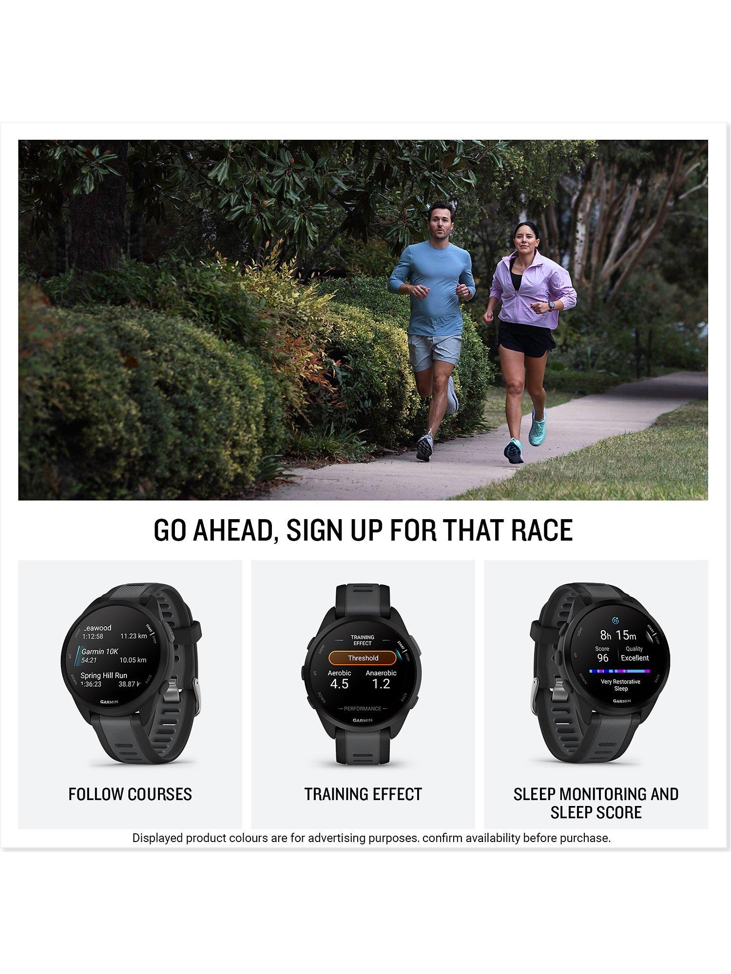 Garmin Forerunner 165 GPS running smartwatch (British brand)