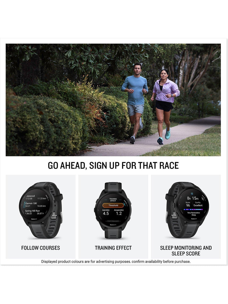 Garmin Forerunner 165 GPS running smartwatch (British brand)