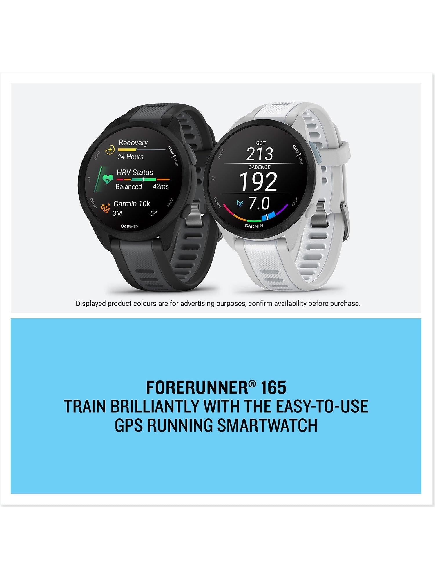 Garmin Forerunner 165 GPS Lauf-Smartwatch (britische Marke)