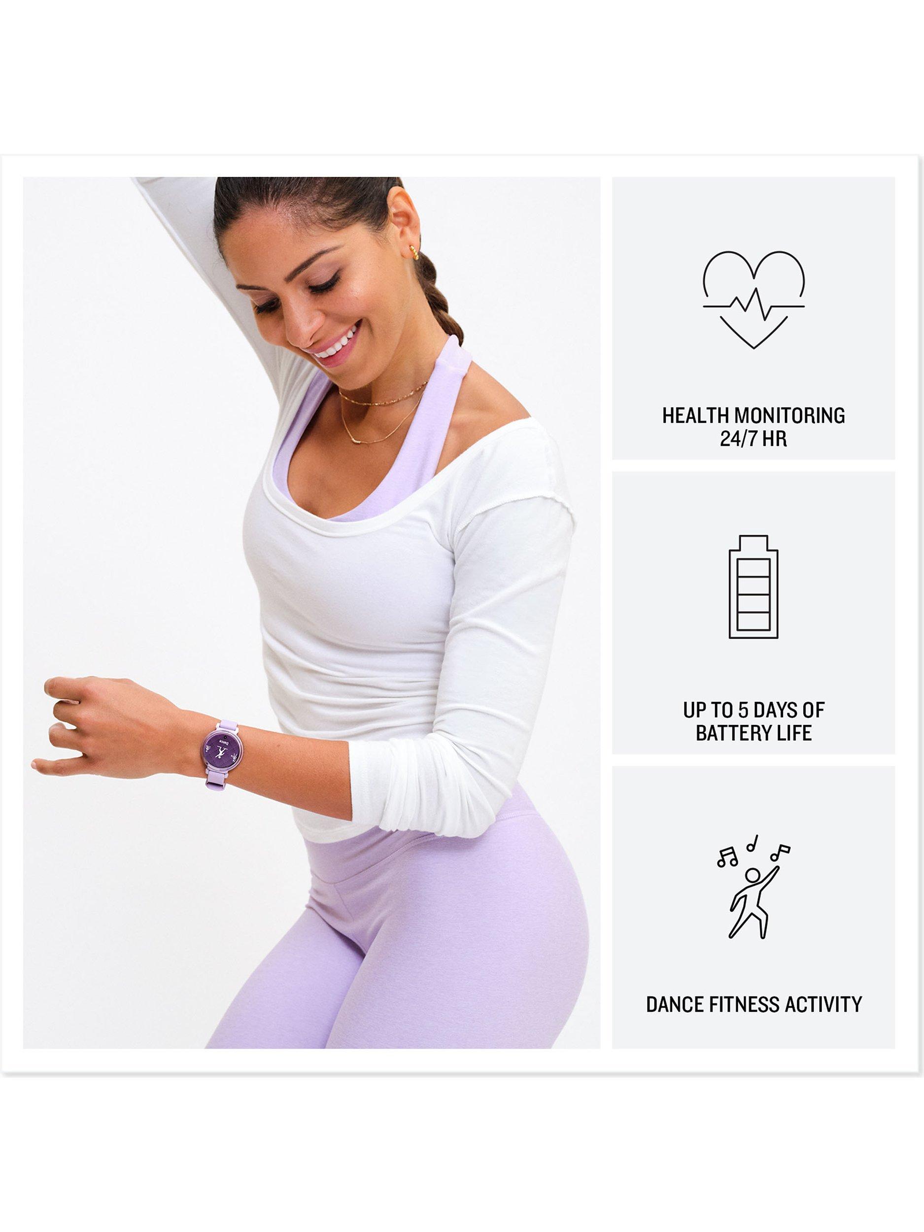 Garmin Lily 2 smart fitness watch pink silicone band (British brand)