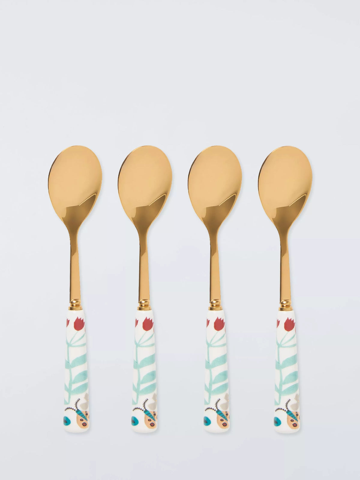 John Lewis Ulla Teelöffel Set von 4 Gold, importiert aus Großbritannien