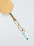 John Lewis Ulla Floral cake slice with gold finish - British product
