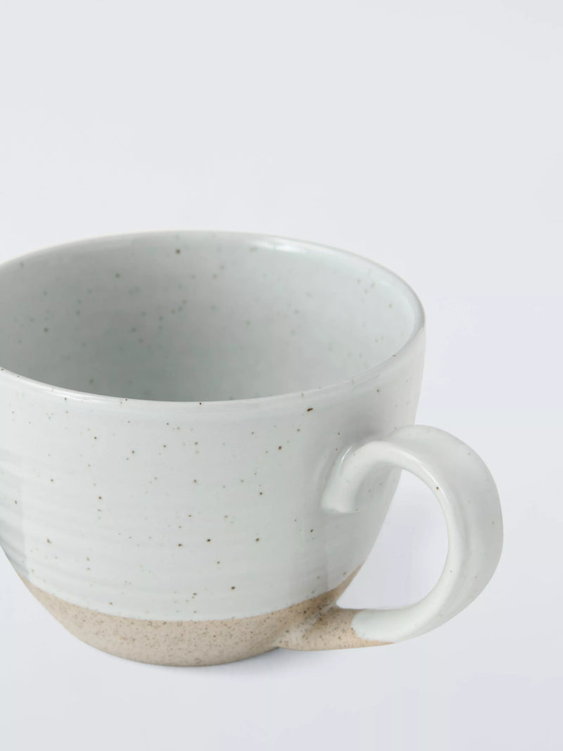 John Lewis stoneware mug set 420ml grey set of 2 - British product